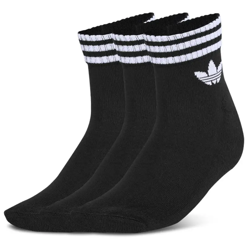 3-stripes Ankle Socks 3 Pairs unisex Calze - Nero - Poliestere - Foot Locker Black