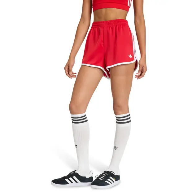 3 Stripes Sprinter Shorts Donna - Pantaloncini Rosso - Mesh Red