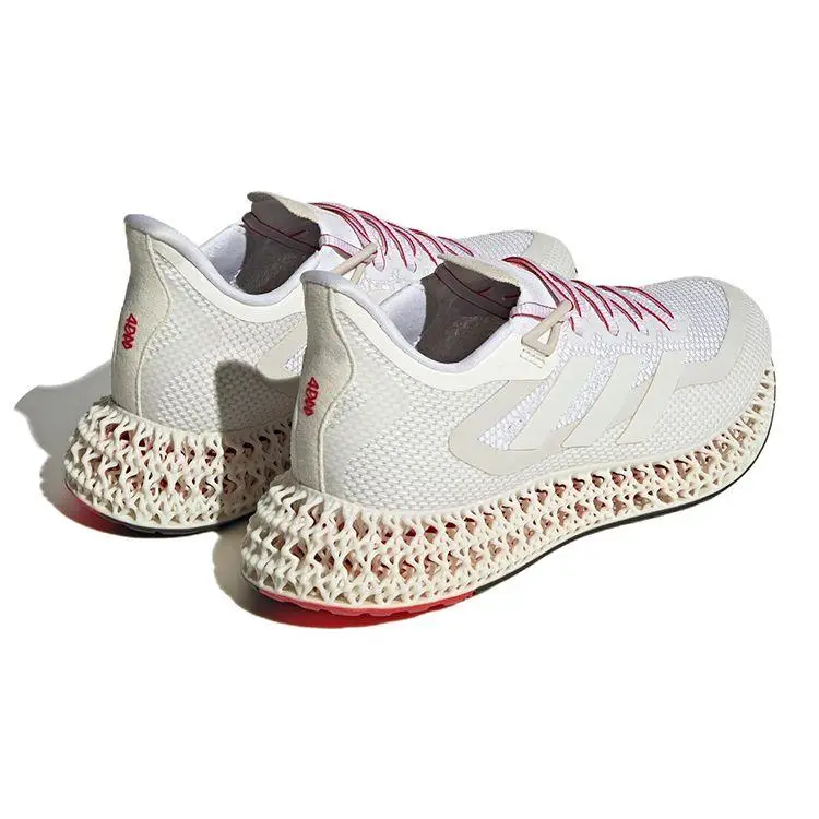 4D FWD Comode alla Moda Tessuto Antiscivolo Resistenti all Usura Scarpe da Corsa Basse Sneakers Unisex Bianche Rosse IE4554 40⅔ miniatura 4