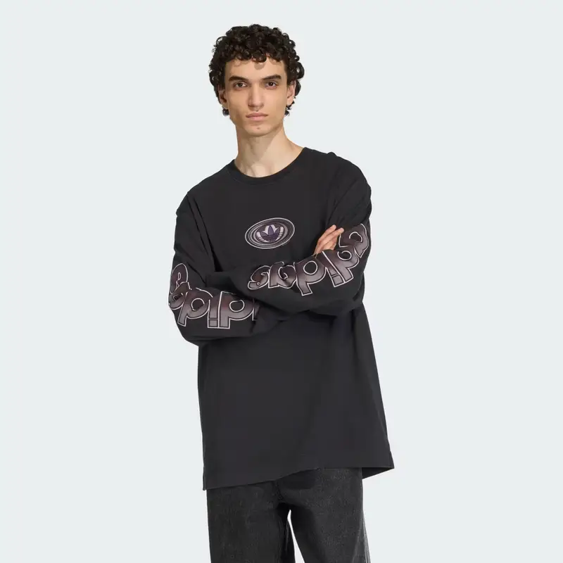 90's ALTERNATIVE SPORT ARCHIVE GRAPHIC LONG SLEEVE TEE Black