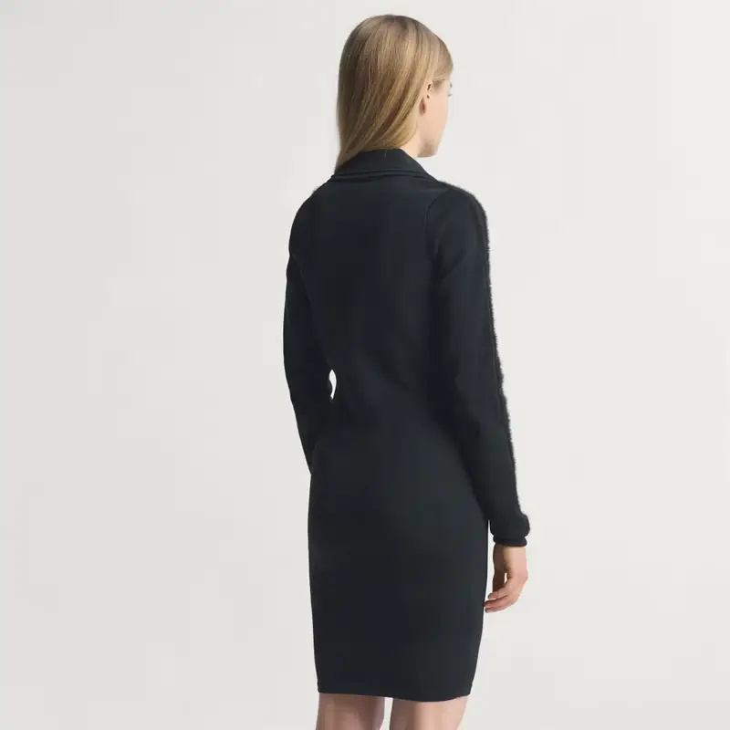 Abito a maniche lunghe con colletto Black miniatura 2