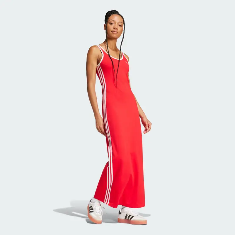 Abito adicolor 3-Stripes Tank Maxi Better Scarlet miniatura 3