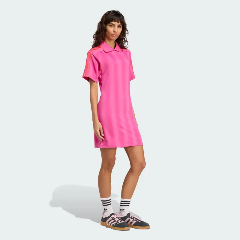 Abito Football Inspired Graphic Semi Lucid Fuchsia miniatura 3
