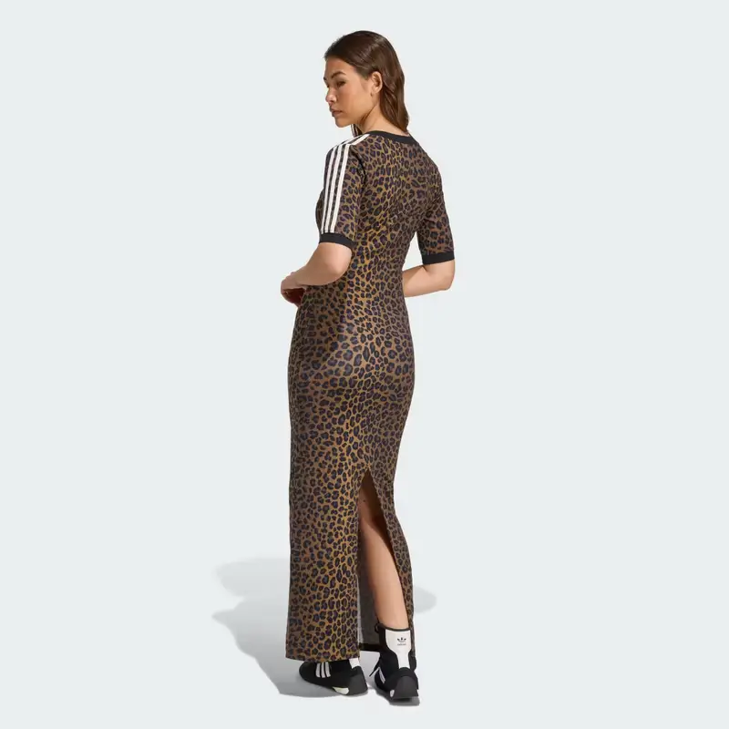 Abito Leopard V-Neck Maxi Multicolor miniatura 2