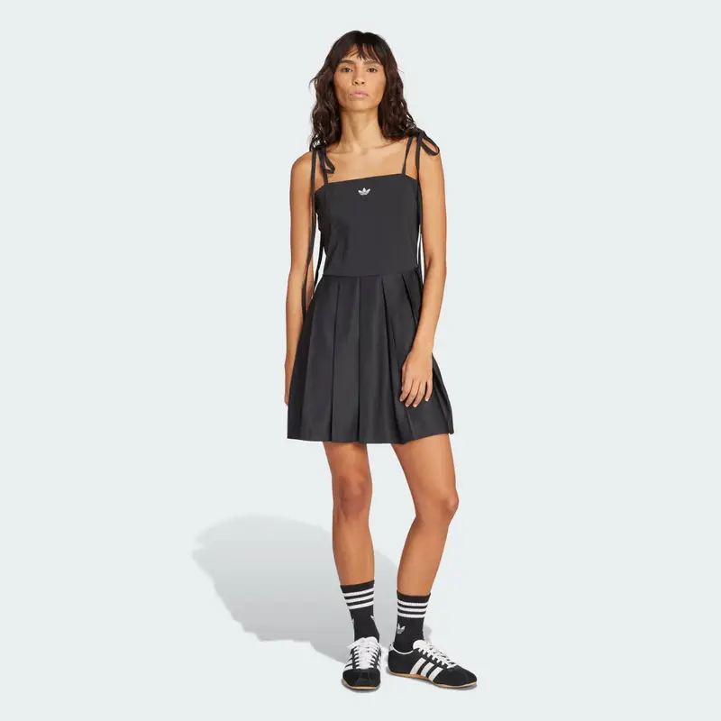 Abito Mini a pieghe Ribbon Black