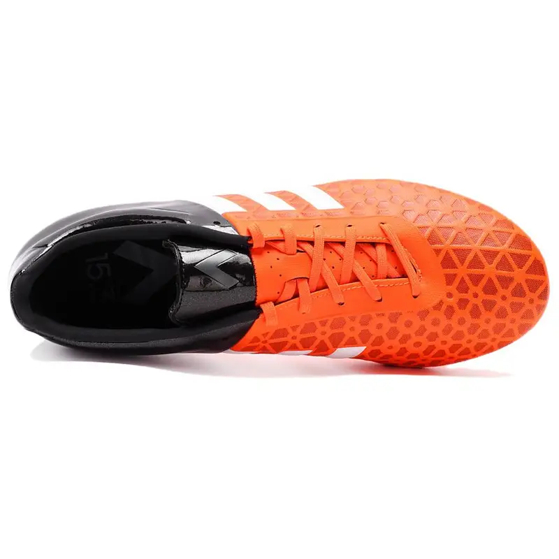 Ace 15 3 Moda Confortevole AG FG Pelle Sintetica Antiscivolo Resistenti all Usura Scarpe da Calcio Uomo Scarpe da Calcio Arancione Nero S83243 40⅔ miniatura 5