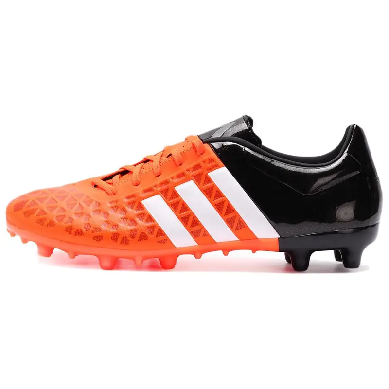 Ace 15 3 Moda Confortevole AG FG Pelle Sintetica Antiscivolo Resistenti all Usura Scarpe da Calcio Uomo Scarpe da Calcio Arancione Nero S83243 40⅔