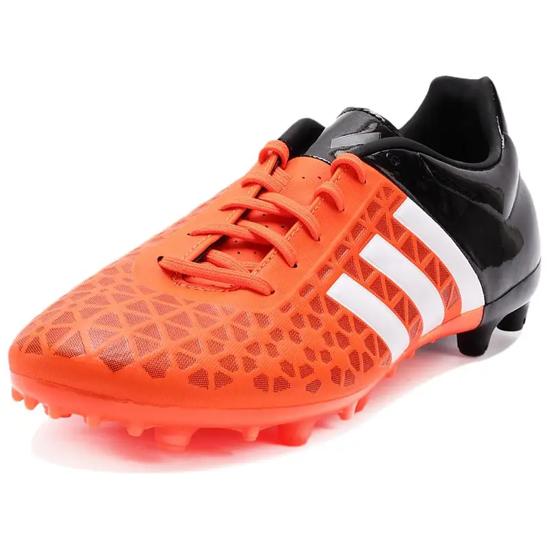 Ace 15 3 Moda Confortevole AG FG Pelle Sintetica Antiscivolo Resistenti all Usura Scarpe da Calcio Uomo Scarpe da Calcio Arancione Nero S83243 40⅔ miniatura 2