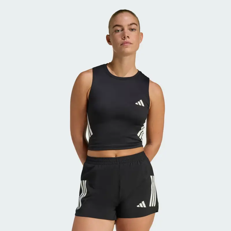 adi365 Canotta Iconico Running Crop Black