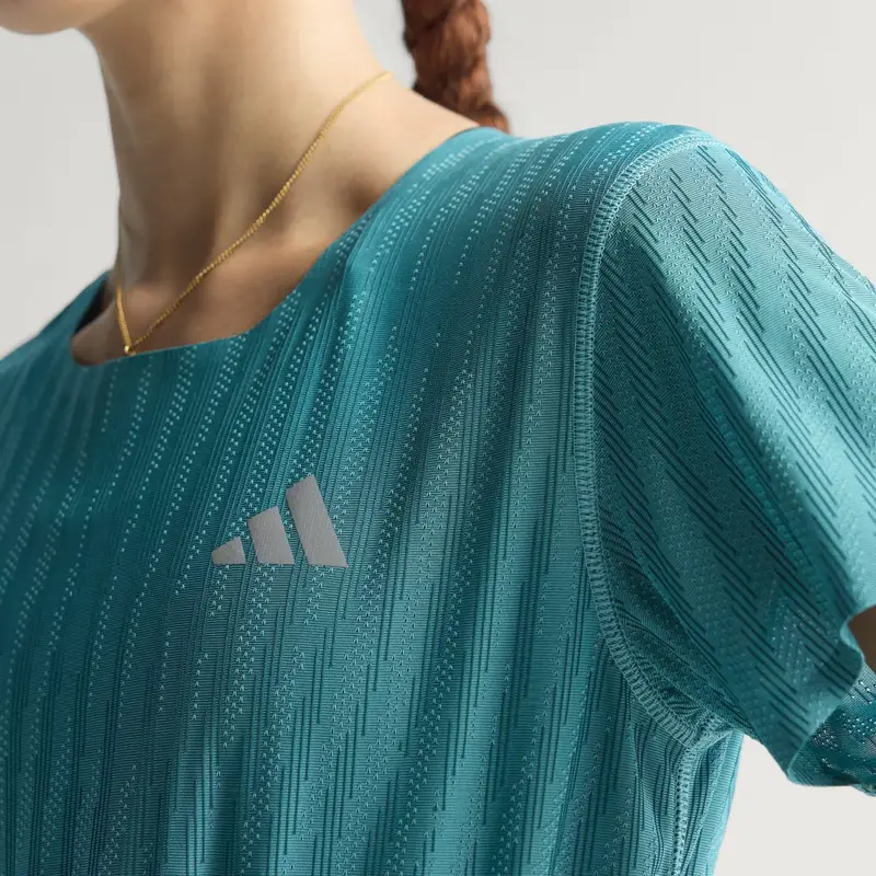 Adidas T-shirt Turchese 3184029 miniatura 4