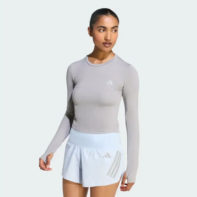 adi365 Running Essentials Longsleeve Maglia Medium Grey Heather