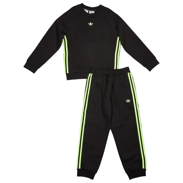 Adicolor 3-stripes Bambini - Tute da ginnastica Nero - - 128 CM - Pile di cotone Black