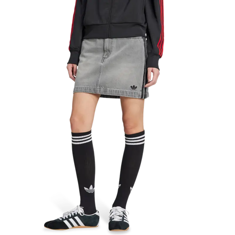 Adidas Adicolor 3-stripes Denim Mini female Gonne - Grigio - Jersey di cotone - Foot Locker