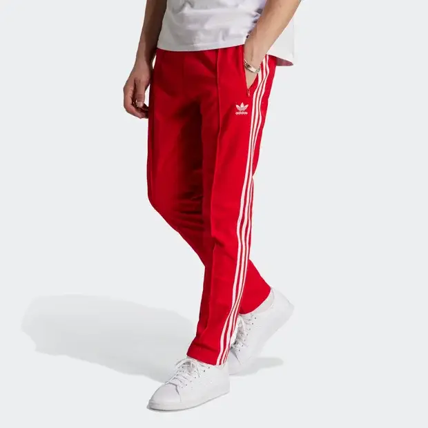 Adicolor Classics Beckenbauer male Pantaloni - Rosso - Jersey di cotone - Foot Locker Red