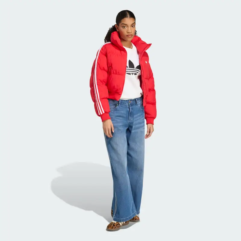 Adicolor - Piumino sintetico cropped Better Scarlet miniatura 3