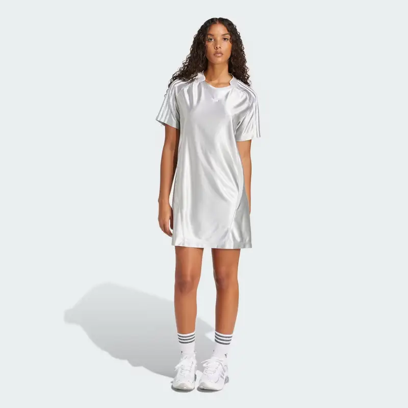Adicolor Teamgeist Tee Dress Grey Two