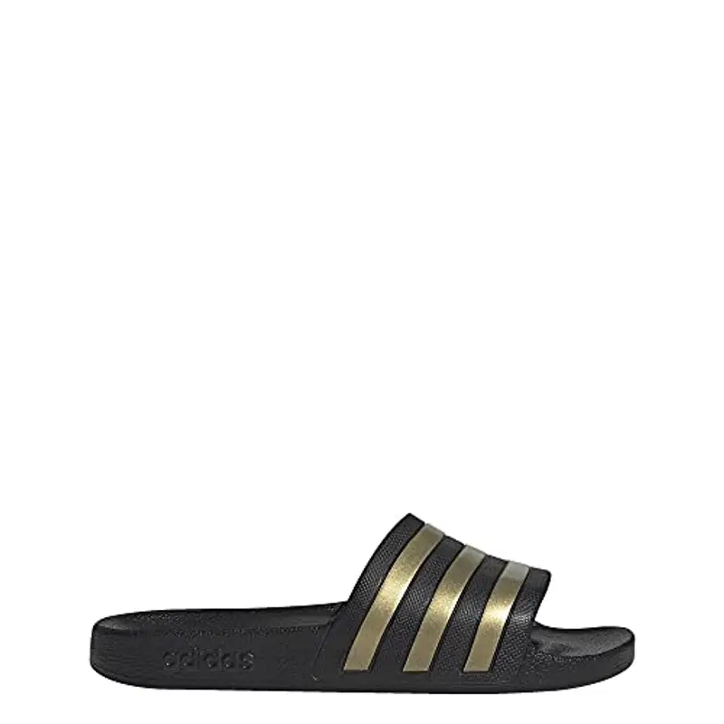 adidas Adilette Aqua, Sandali a Ciabatta Unisex-Adulto, Nucleo Nero Oro con Core Nero, 43 EU