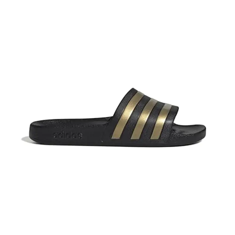 adidas Adilette Aqua Slides, Infradito Unisex - Adulto, Core Black Gold Metallic Core Black, 39 EU miniatura 2