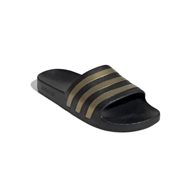 adidas Adilette Aqua Slides, Infradito Unisex - Adulto, Core Black Gold Metallic Core Black, 43 EU miniatura 3