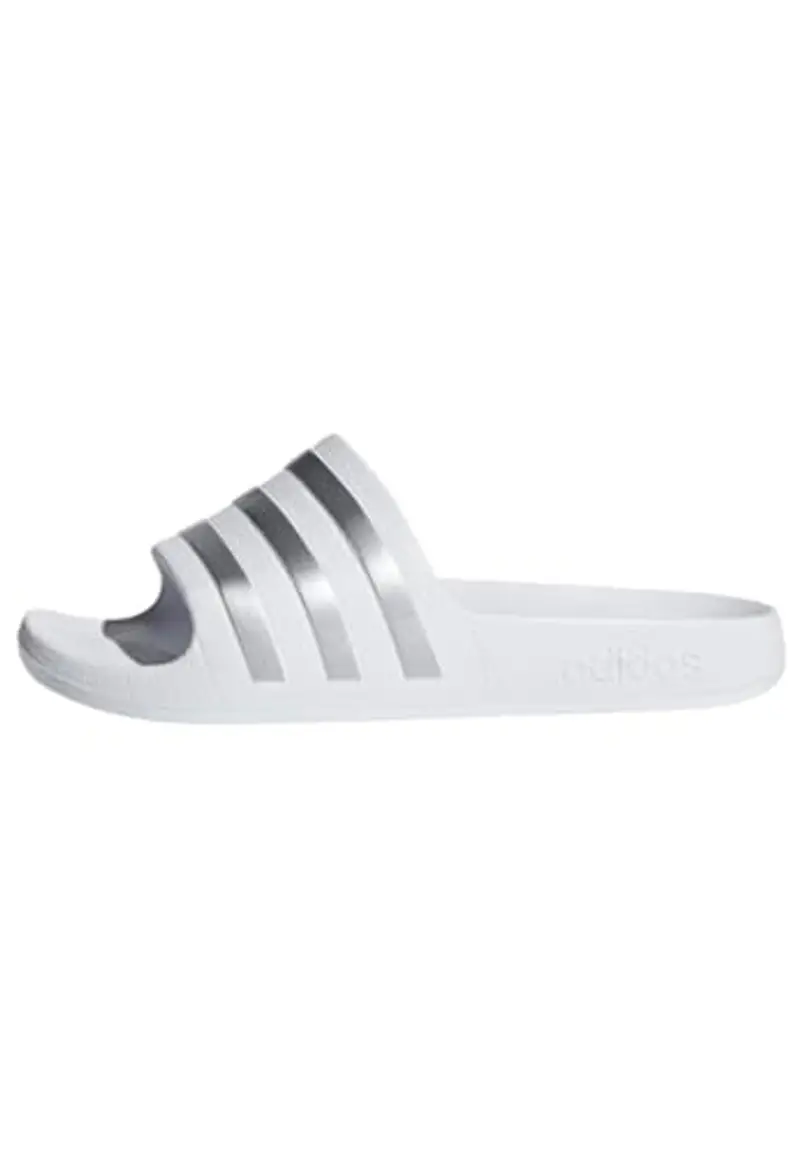 adidas Adilette Aqua Slides Kids, Infradito Unisex - Bambini e ragazzi, Cloud White / Silver Met / Cloud White, 37 EU
