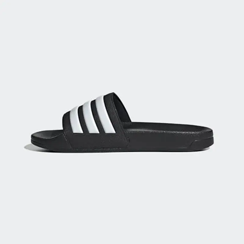 adidas Adilette Shower Slides, Infradito Unisex - Adulto, Nero Bianco Nero, 12 Women/11 Men miniatura 2