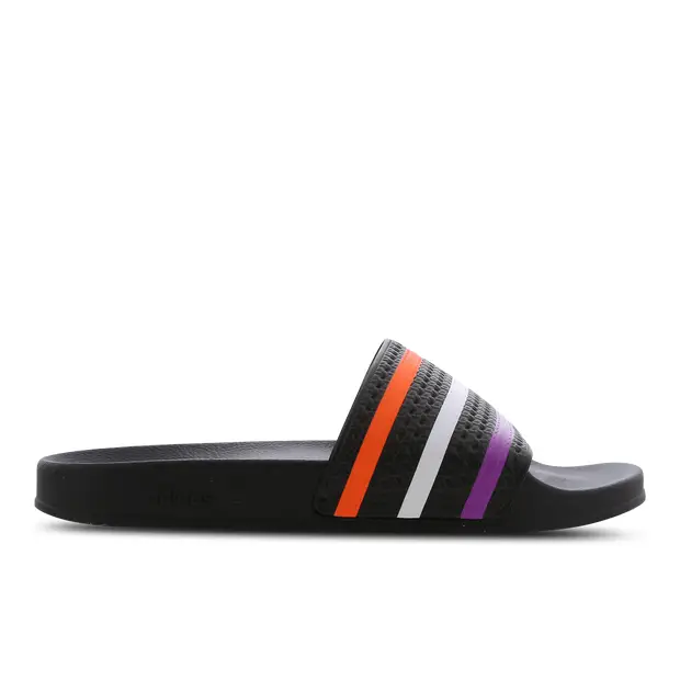 Adidas Adilette Uomo - Sneakers Nero con Strisce Colorate