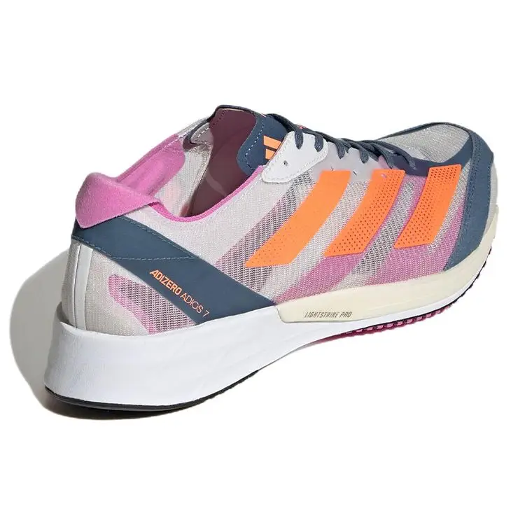 Adizero Adios 7 Grigio Scuro Arancione Solare Sneakers Unisex Wonder-Steel GX6647 42 miniatura 4