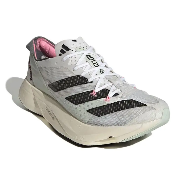 Adizero Adios Pro 3 Bianco Notte Metallico Sneakers Unisex Bianco Cristallo Verde Lino GV7067 47⅓ miniatura 4
