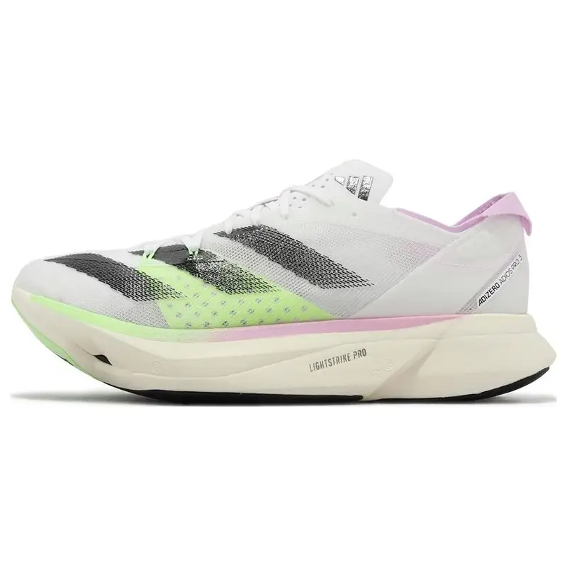 Adizero Adios Pro 3 Scarpe da Corsa da Maratona Comode Antiscivolo Resistenti all Usura Uomo Sneaker Verde IG6444 45⅓