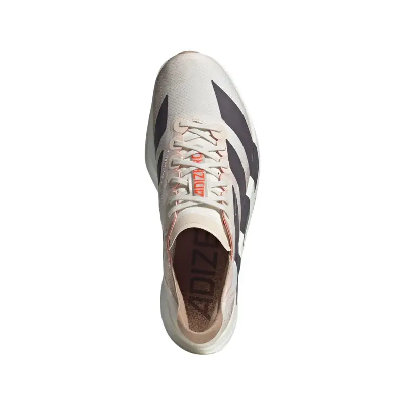 Adizero Adios Pro 4 Bianco Gesso Grigio Strata Sneakers Uomo Crema Arancione Impatto JR6367 44⅔ miniatura 5