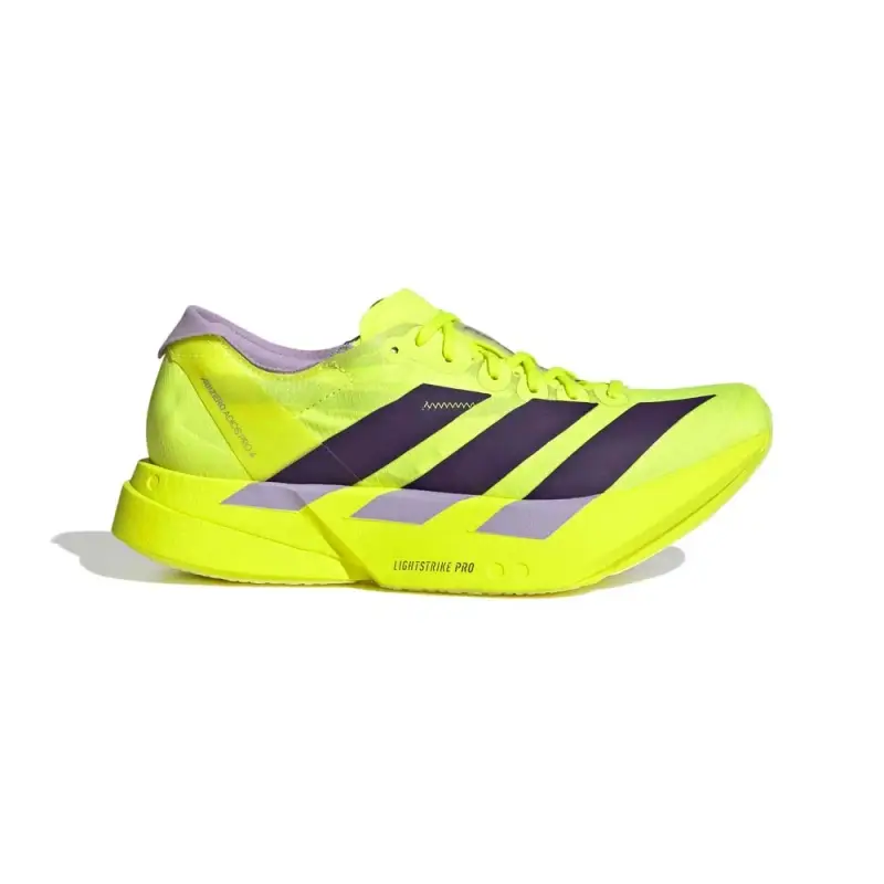 Adizero Adios Pro 4 Solar Giallo Aurora Plum - Scarpe Running Donna EUR 37 1/3 / UK 4,5