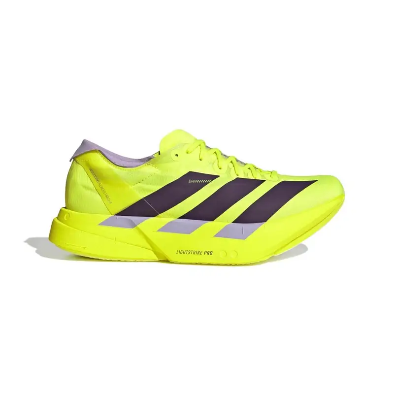 Adizero Adios Pro 4 Solar Giallo Aurora Plum - Scarpe Running Uomo EUR 40 2/3 / UK 7