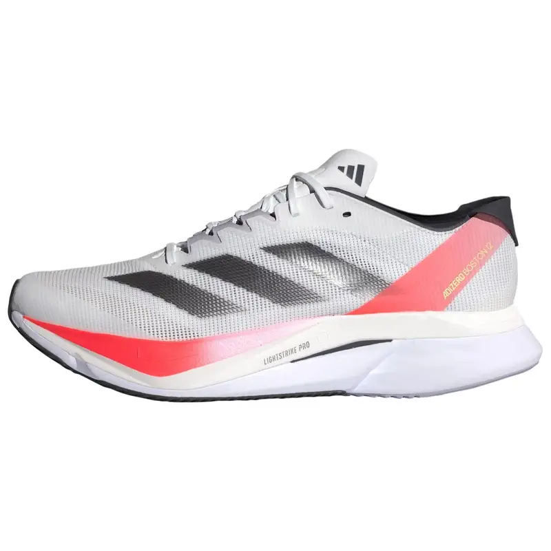 Adizero Boston 12 Bianco Aurora Rosso Solare Scarpe da Ginnastica da Donna Bianco Nuvola Aurora-Metallizzato IF9210 42⅔