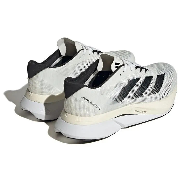 Adizero Boston 12 Bianco Notte Metallico Sneakers Unisex Bianco Nuvola Nero Core ID4236 40⅔ miniatura 4