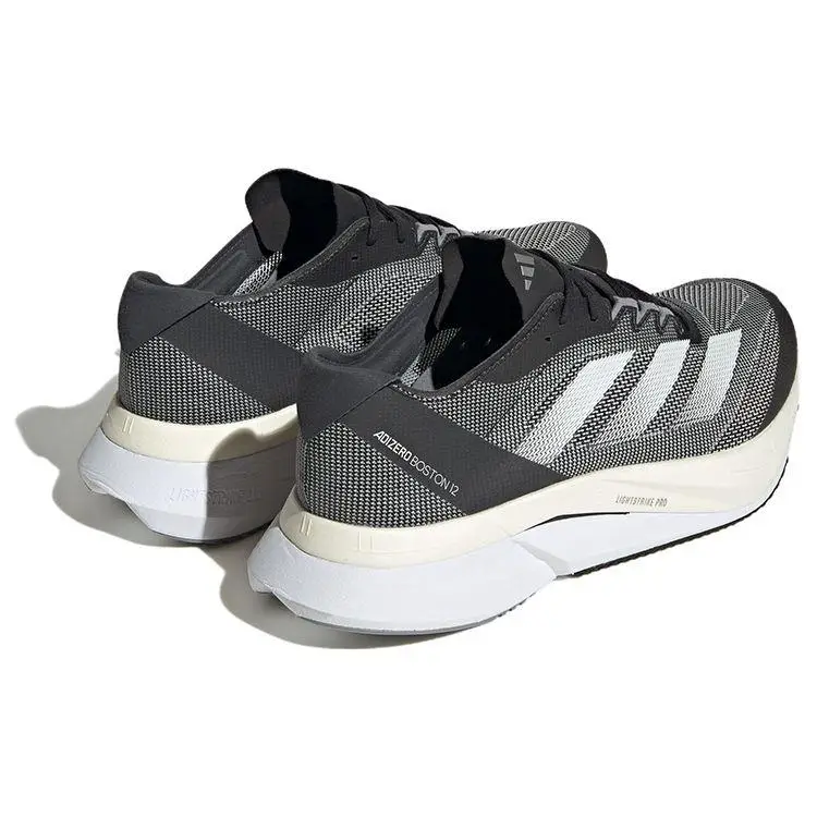 Adizero Boston 12 Nero Bianco Uomo Sneakers Core-Black Cloud-White Carbonio ID4234 42 miniatura 3