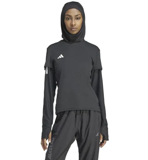 Adizero W - maglia running a manica lunga - donna Black