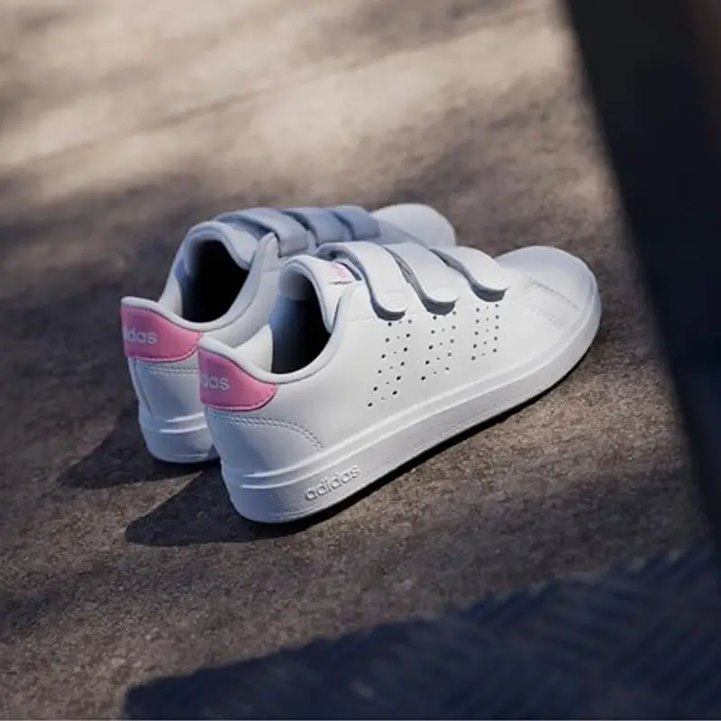 adidas Advantage Base 2.0 Shoes Children, Scarpe da Tennis, Cloud White/Bliss Pink/Core Black, 28 EU miniatura 2
