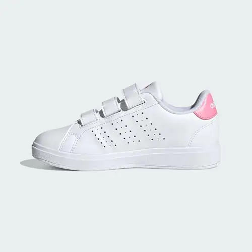 adidas Advantage Base 2.0 Shoes Children, Scarpe da Tennis, Cloud White/Bliss Pink/Core Black, 32 EU miniatura 3