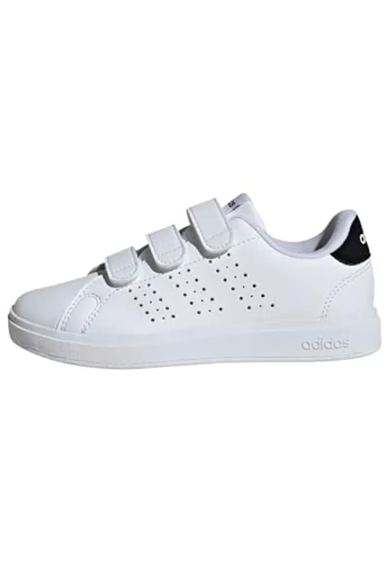 adidas Advantage Base 2.0 Shoes Children, Scarpe da Tennis Unisex-Adulto, Cloud White/Cloud White/Core Black, 35 EU