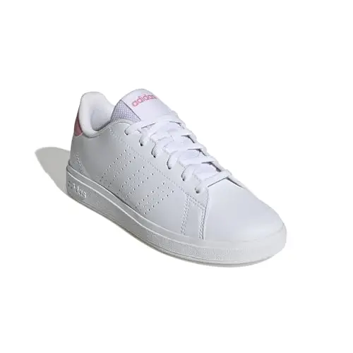 adidas Advantage Base 2.0 Shoes Junior, Scarpe da Tennis Unisex-Adulto, Cloud White/Bliss Pink/Core Black, 40 EU miniatura 3