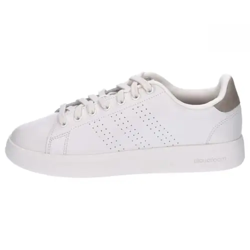 adidas Advantage Premium Leather Shoes, Scarpe Donna, Chalk White/Chalk White/Champagne Met, 40 EU miniatura 2
