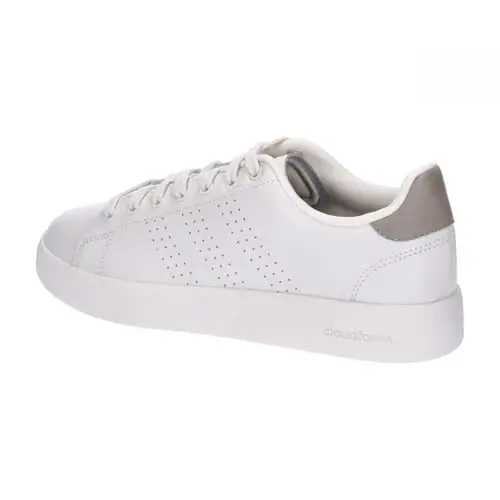 adidas Advantage Premium Leather Shoes, Scarpe Donna, Chalk White/Chalk White/Champagne Met, 40 EU miniatura 3
