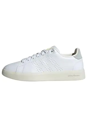 adidas Advantage Premium Leather Shoes, Scarpe Donna, Cloud White/Cloud White/Silver, 39 1/3 EU