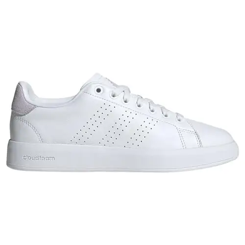 adidas Advantage Premium Leather Shoes, Scarpe Donna, Cloud White/Cloud White/Silver Dawn, 42 EU miniatura 2