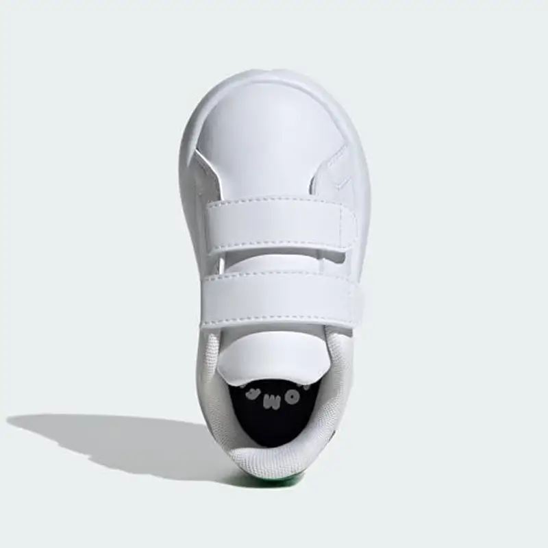 adidas Advantage Shoes Kids, Scarpe da Tennis Unisex - Bambini e Ragazzi, Cloud White Cloud White Green, 27 EU miniatura 3