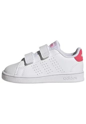 adidas Advantage, Sneakers, Bianco (Ftwr White/Real Pink/Core Black), 26.5 EU
