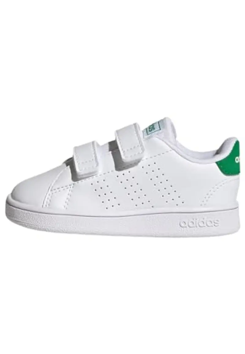adidas Advantage, Sneakers Unisex-Bambini, Bianco (Ftwr White/Green/Core Black), 20 EU
