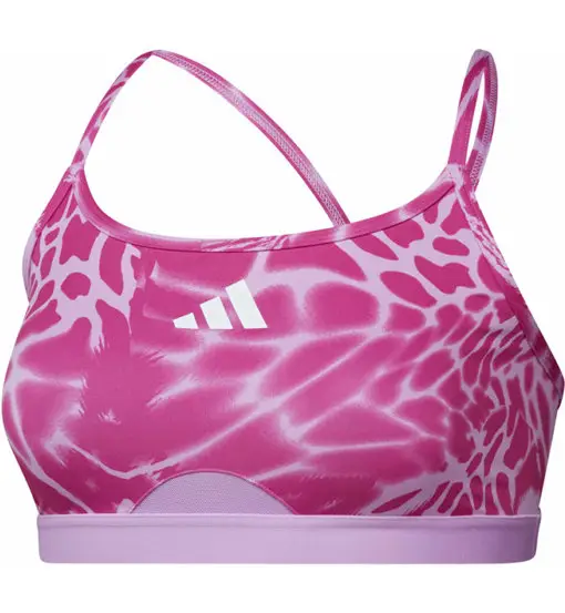 Aeroreact Training 3 Stripes W - reggiseno sportivo basso sostegno - donna Pink