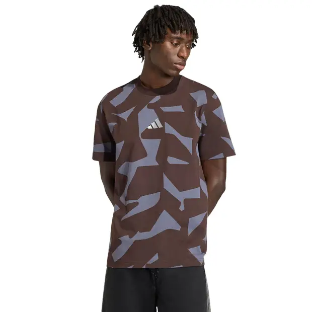 Amg Camo Short Sleeve T-shirt Uomo - Magliette Marrone - di cotone Brown