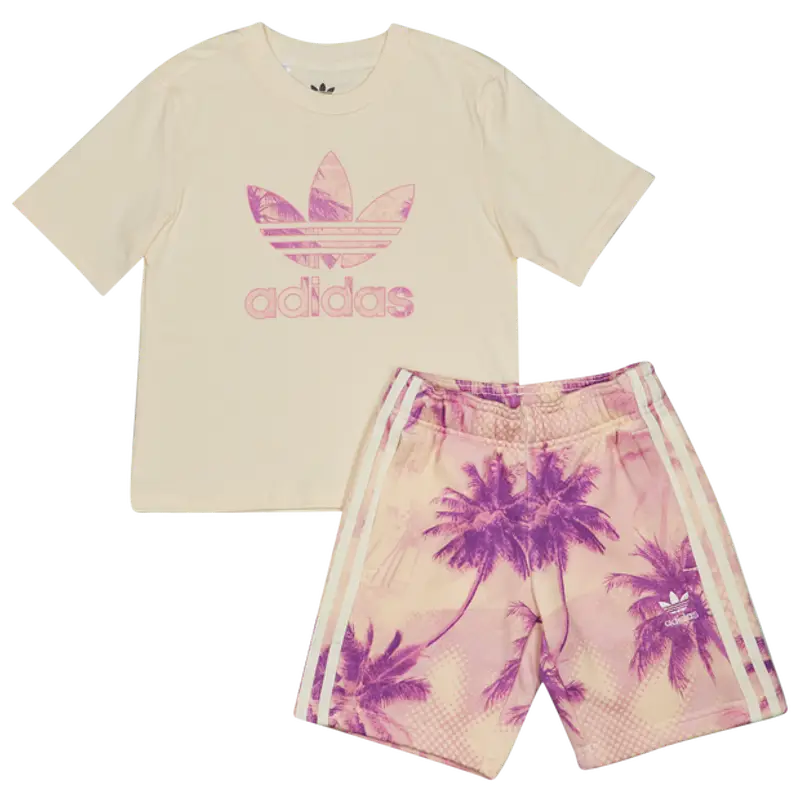 Adidas Aop Palm unisex Tute da ginnastica - Bianco - Jersey di cotone - Foot Locker